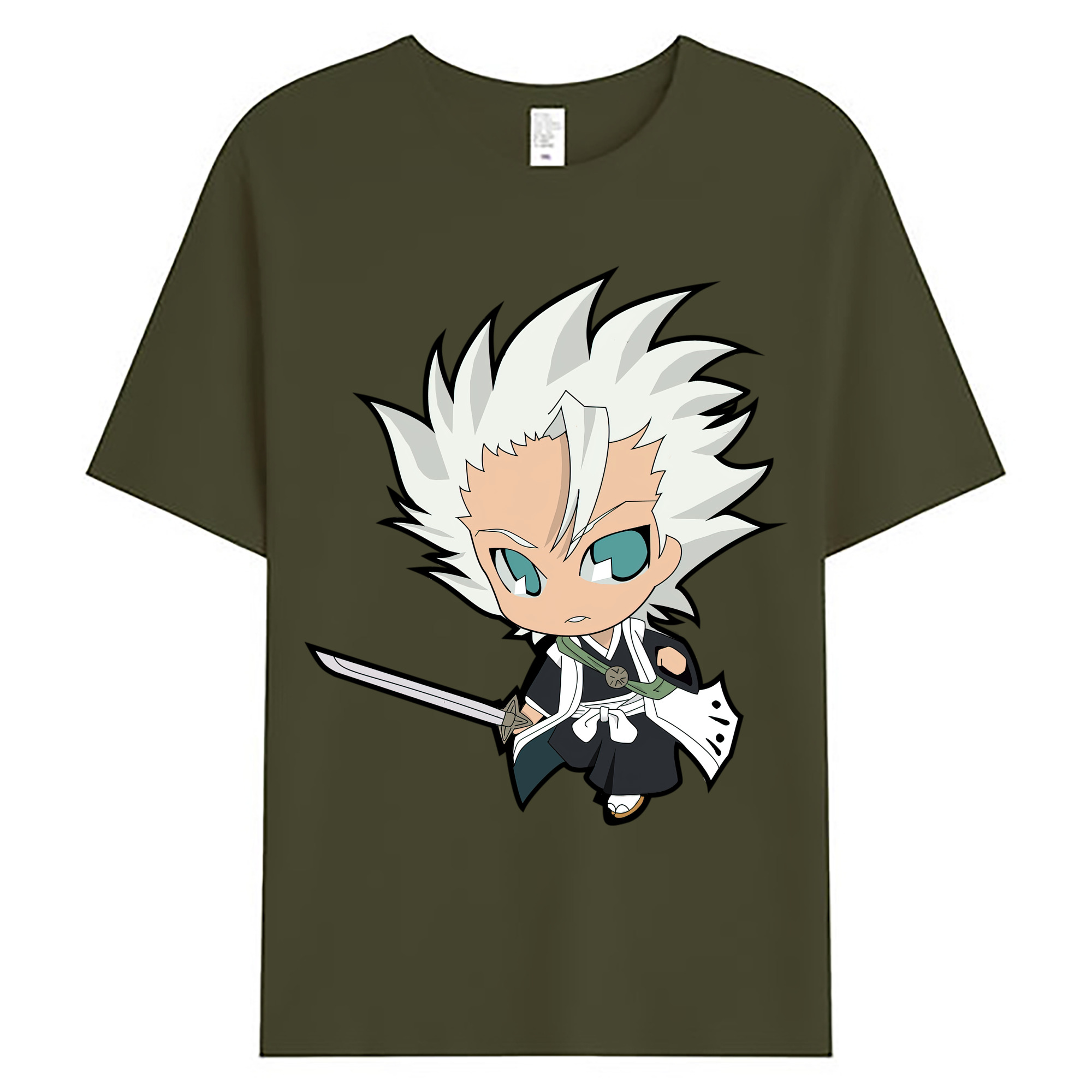 （画像用） ブリーチ 日番谷冬獅郎（ひつがや とうしろう） BLEACH Hitsugaya Toushirou 綿100％ メンズ半袖Tシャツ｜肌触りやわらか＆通気性